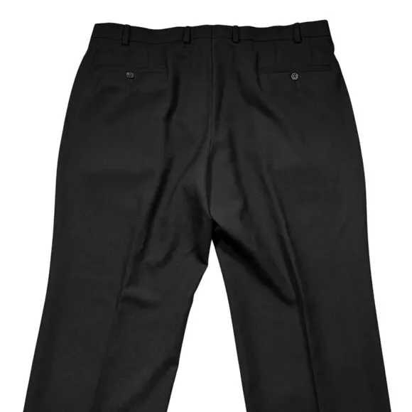 Lauren Ralph Lauren Mens 38x29 Black Pleated Cuffed Straight Dress Pants Slacks - Picture 6 of 6